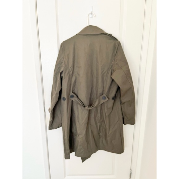 Universal Standard Dark Camo Green Trench Coat - Picture 6 of 6